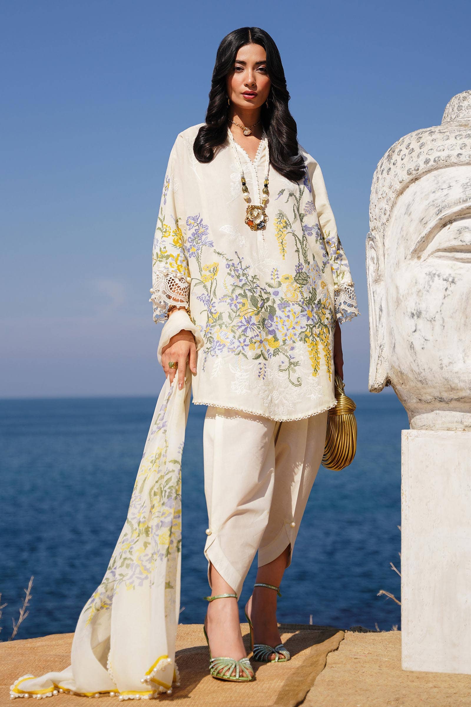 Sana Safinaz | Muzlin Spring 24 | M241-006A-CJ - Aqsa Fabrics