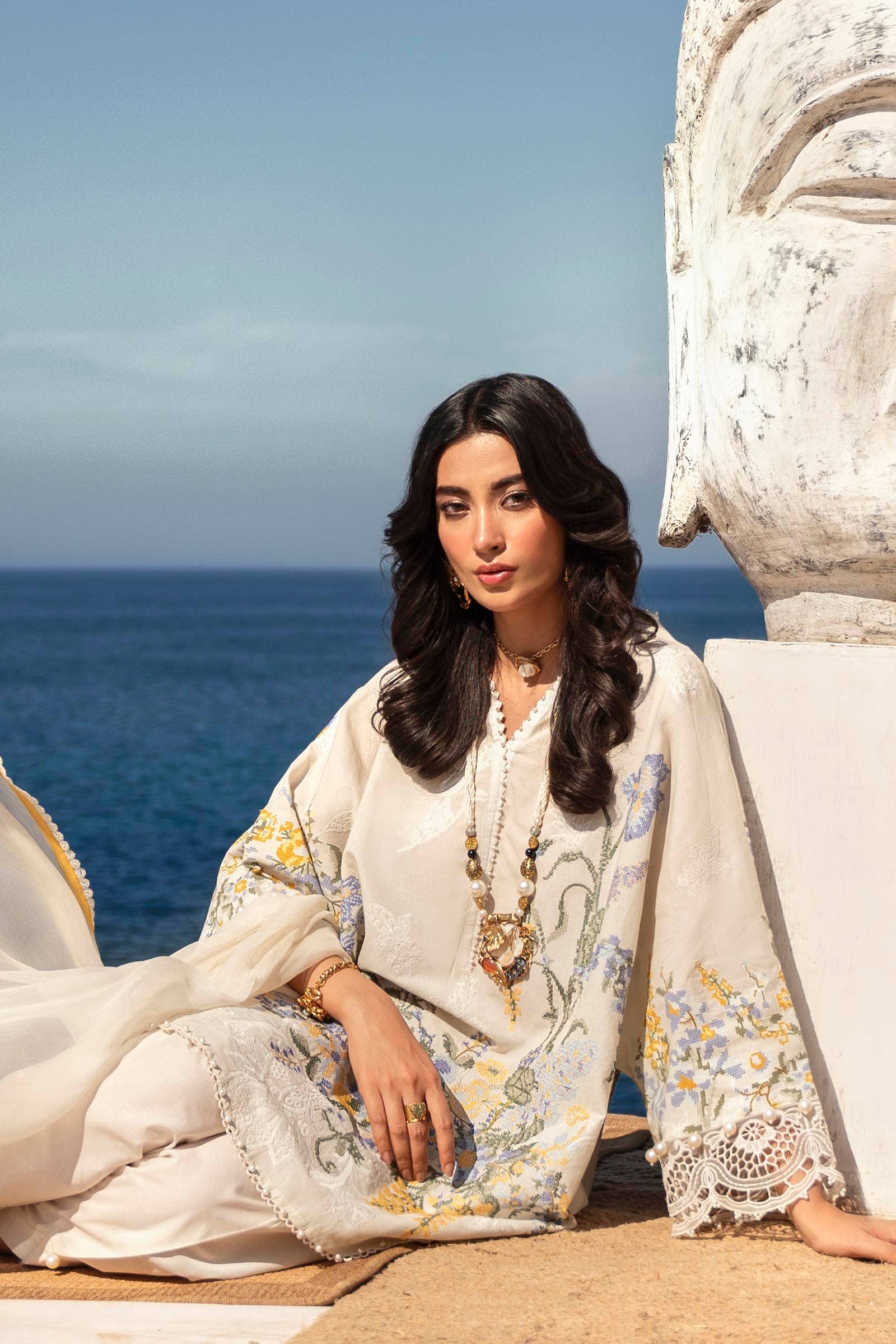 Sana Safinaz | Muzlin Spring 24 | M241-006A-CJ - Aqsa Fabrics