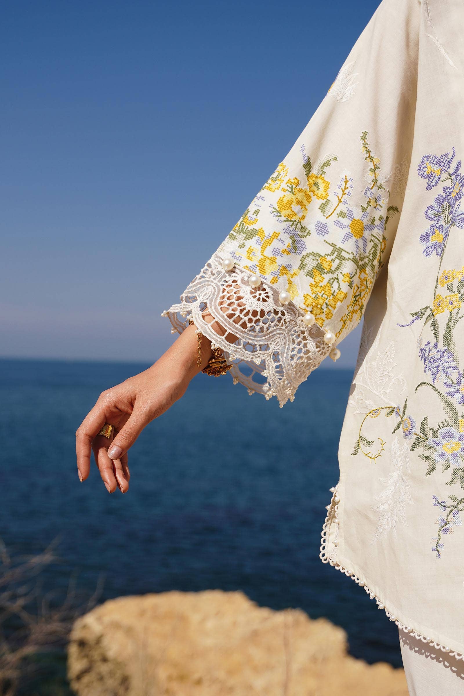 Sana Safinaz | Muzlin Spring 24 | M241-006A-CJ - Aqsa Fabrics