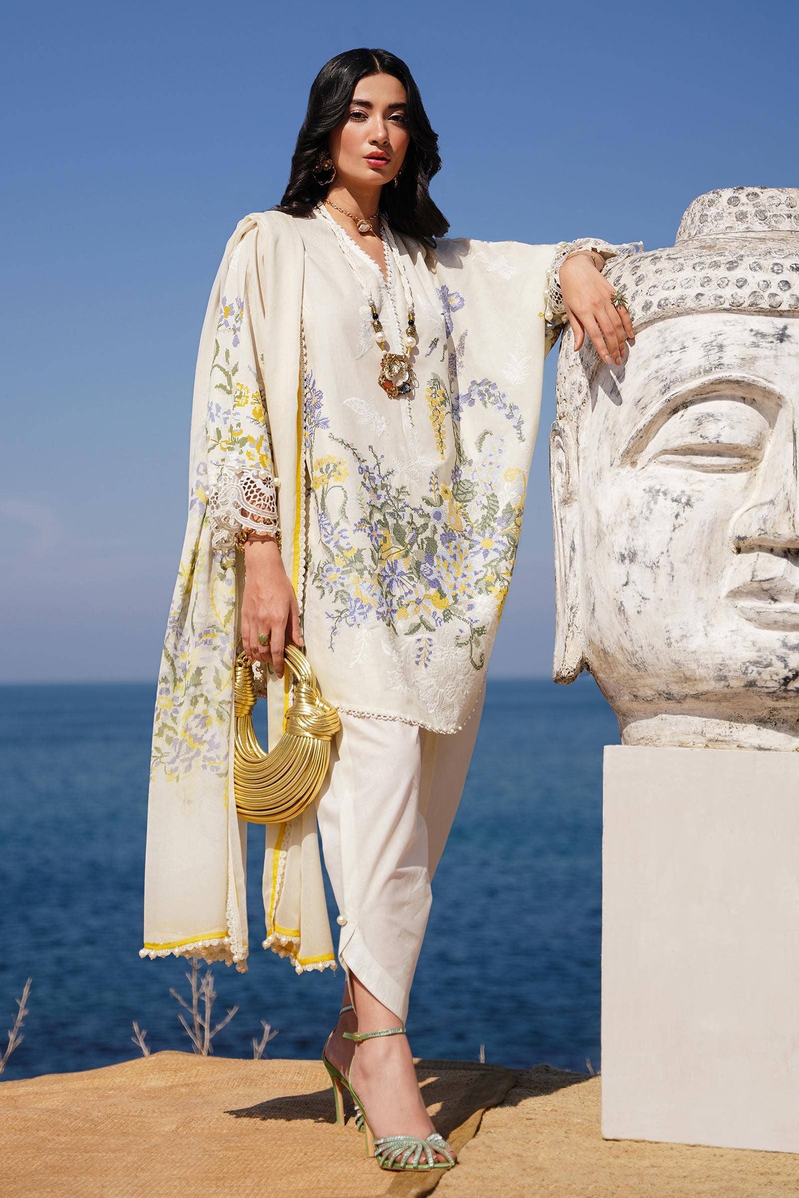 Sana Safinaz | Muzlin Spring 24 | M241-006A-CJ - Aqsa Fabrics