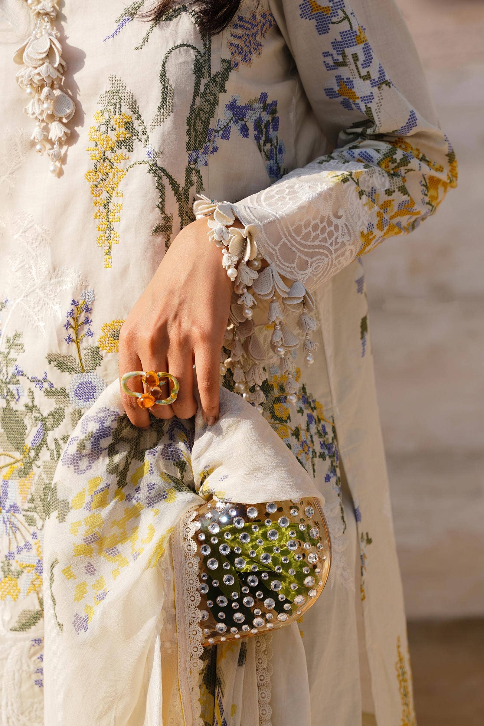 Sana Safinaz | Muzlin Spring 24 | M241-006A-CJ - Aqsa Fabrics