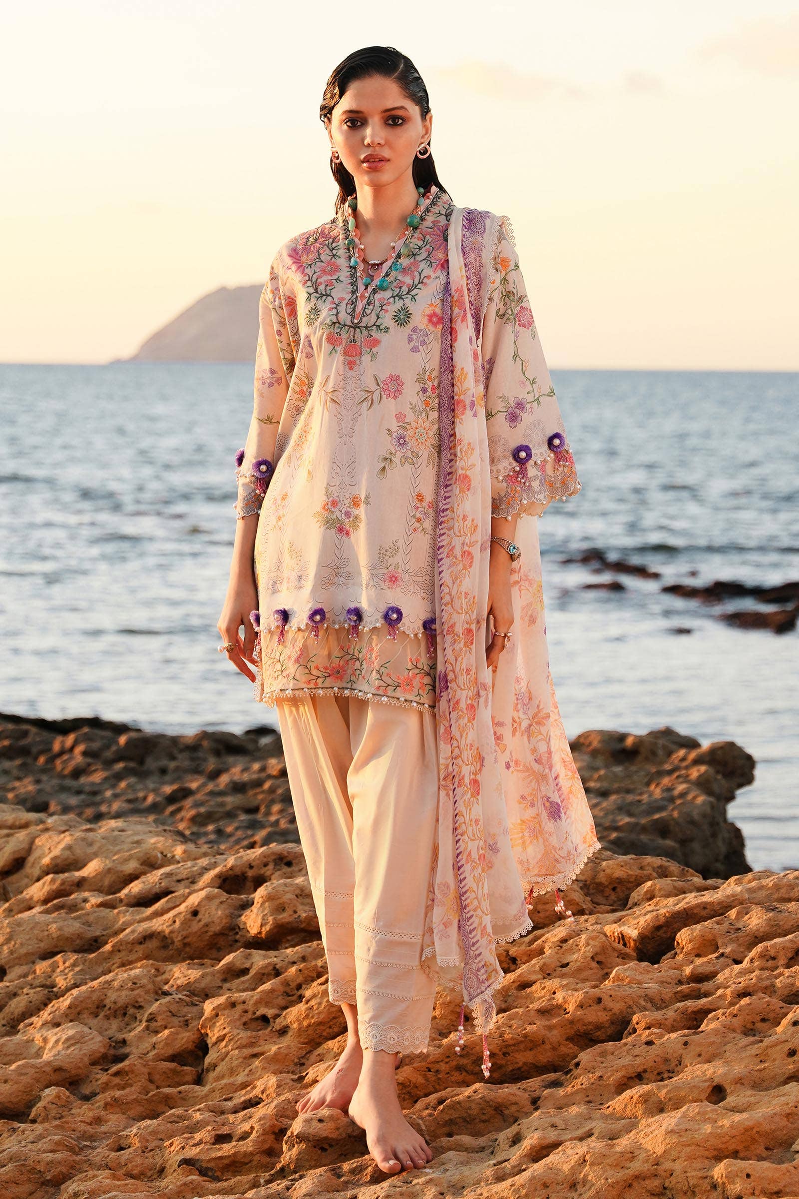 Sana Safinaz | Muzlin Spring 24 | M241-008A-CI - Aqsa Fabrics