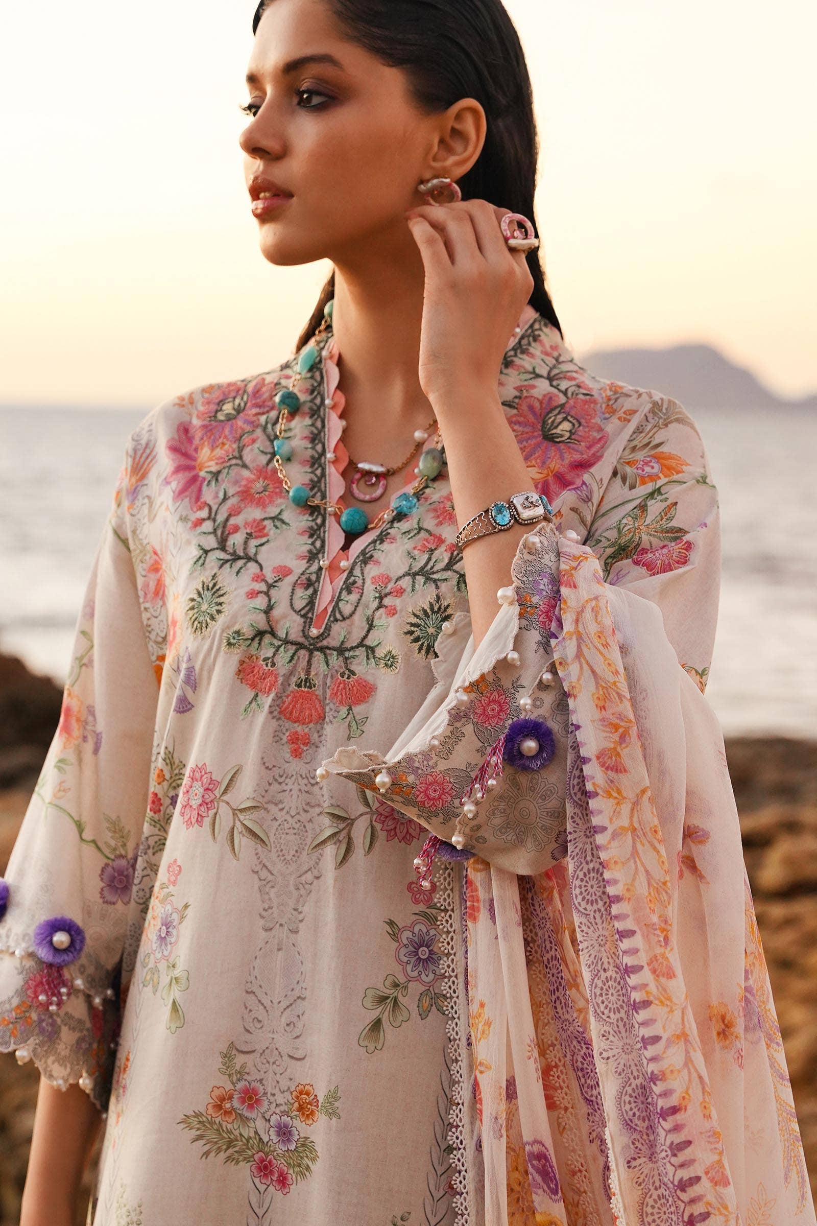 Sana Safinaz | Muzlin Spring 24 | M241-008A-CI - Aqsa Fabrics