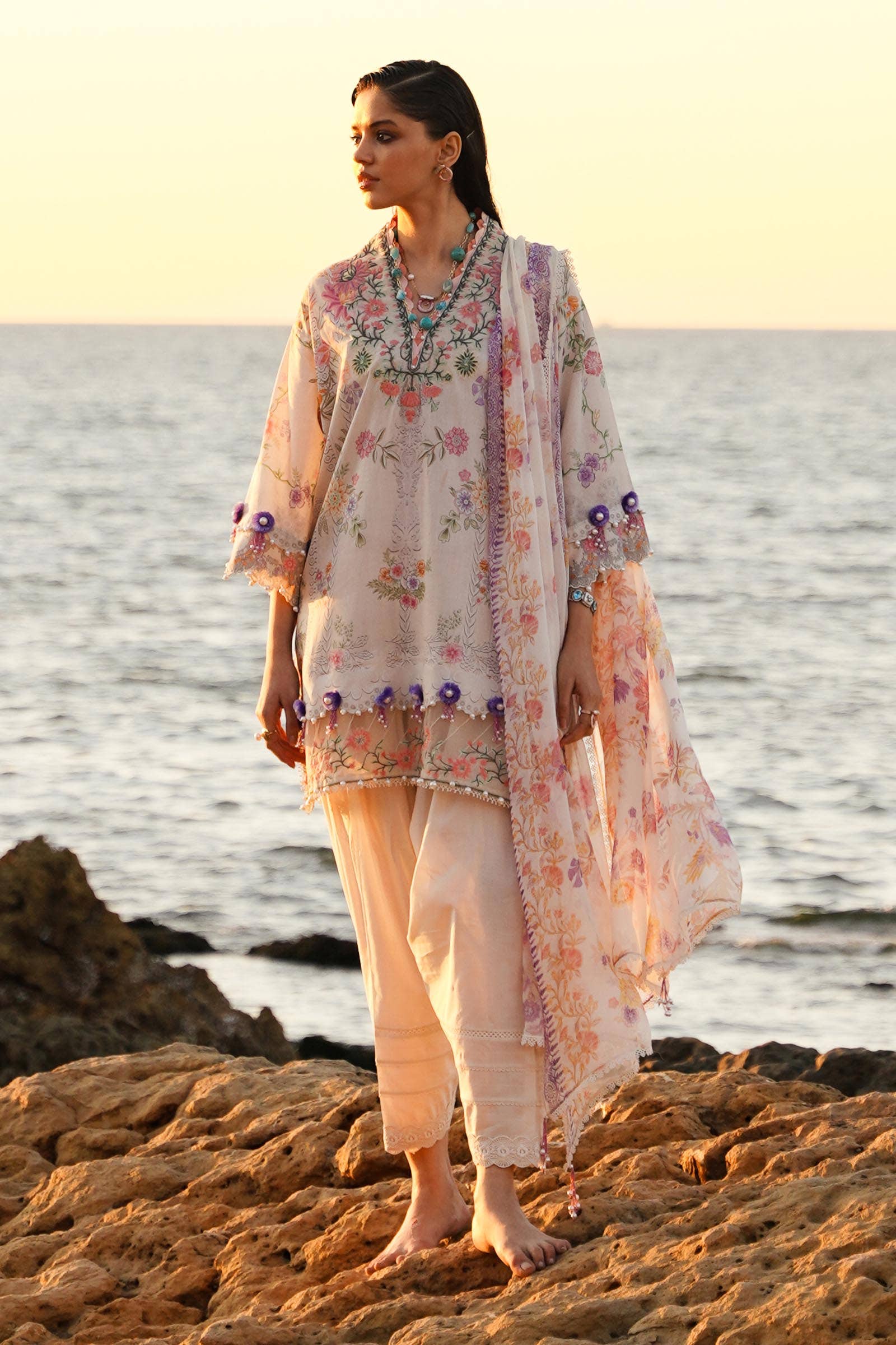 Sana Safinaz | Muzlin Spring 24 | M241-008A-CI - Aqsa Fabrics