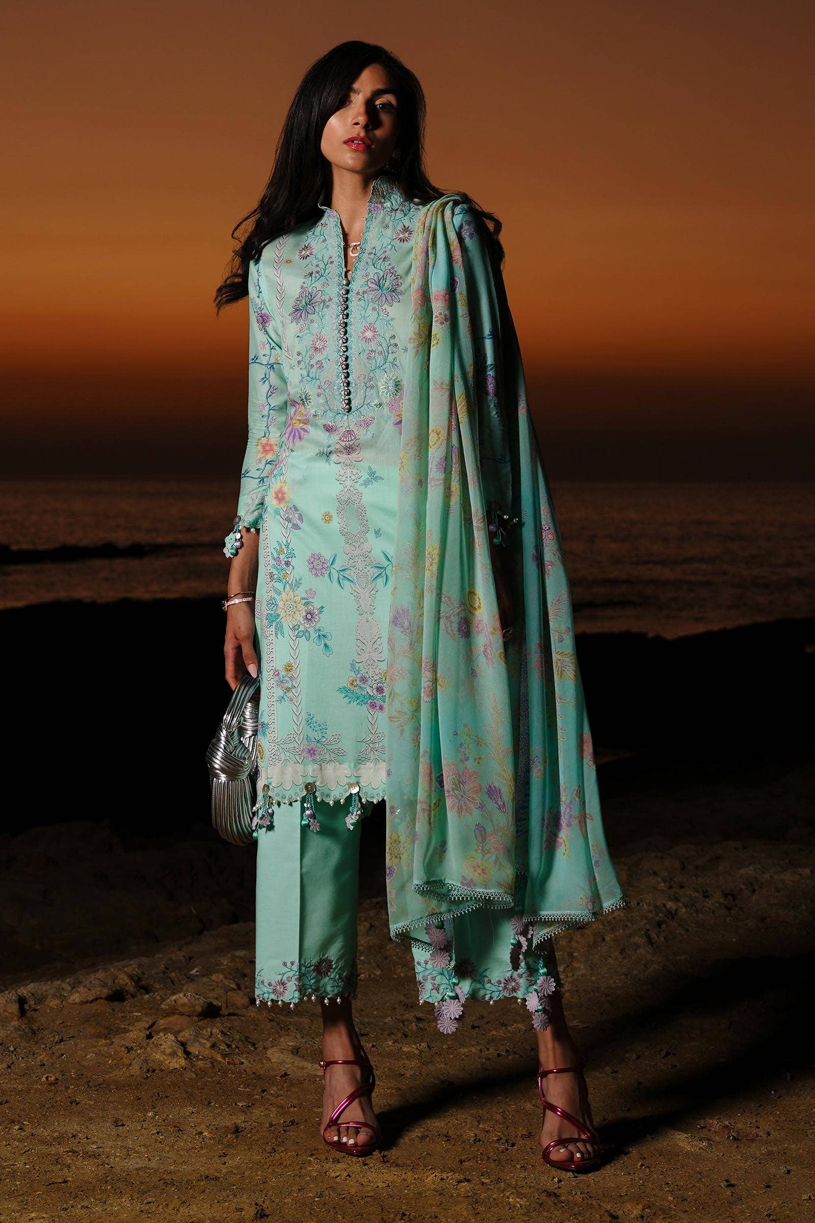 Sana Safinaz | Muzlin Spring 24 | M241-008B-CI - Aqsa Fabrics