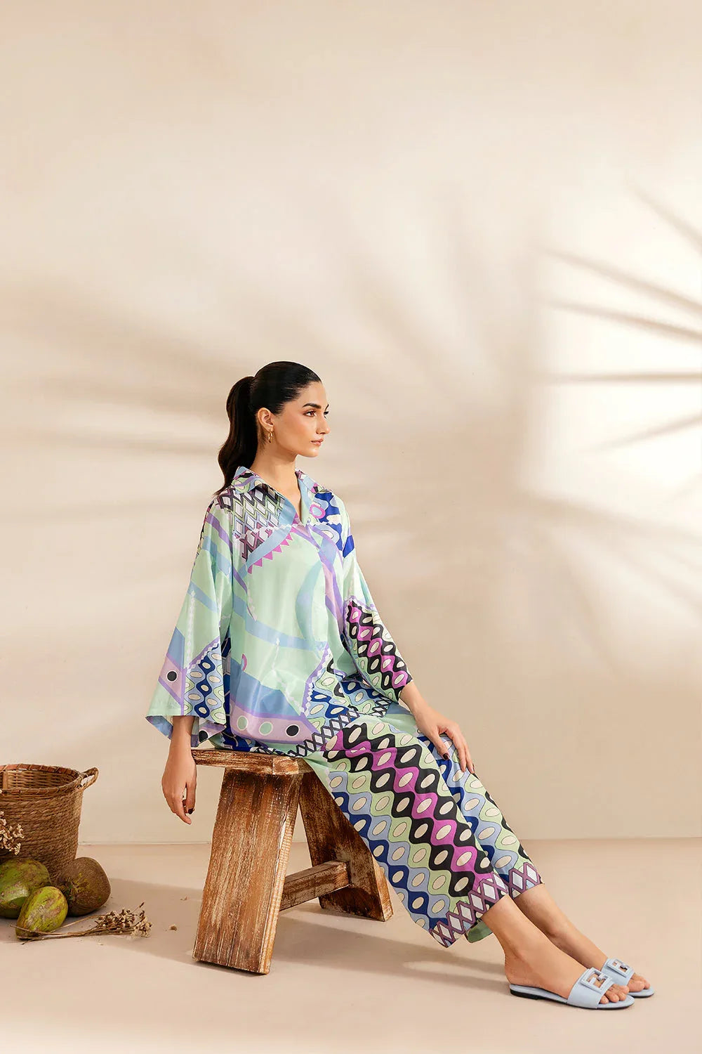 Saira Rizwan | Silk Coords 25 | PARADISE PRISM - SRSP-25-05 - Aqsa Fabrics