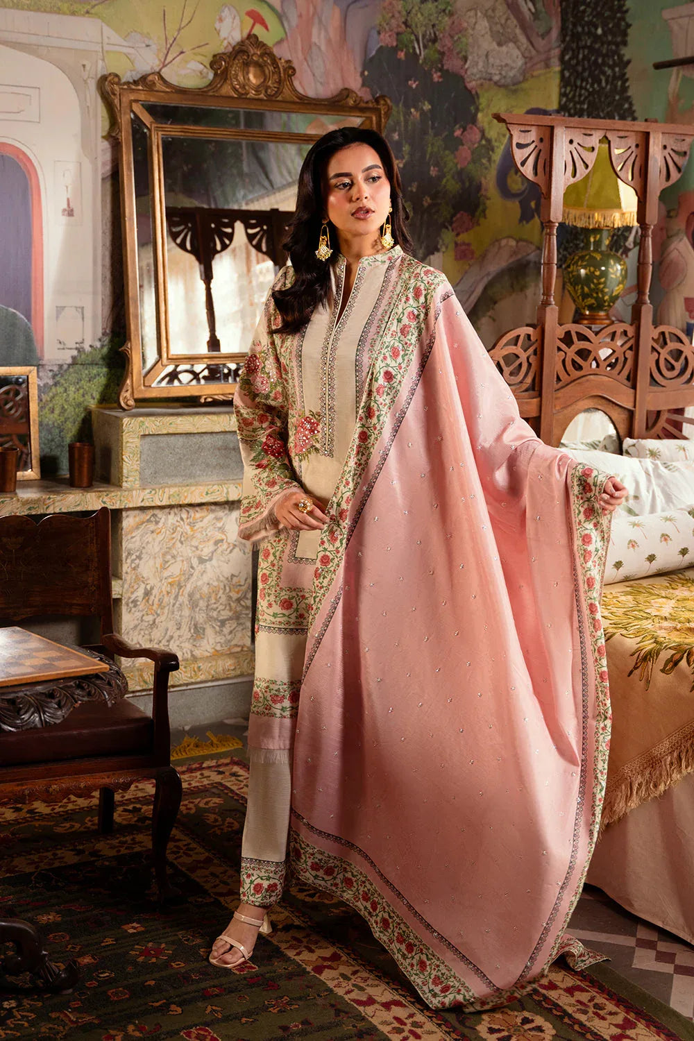 Saira Rizwan | Dahini Silk Pret | ADELIA -SRLP07-25 - Aqsa Fabrics