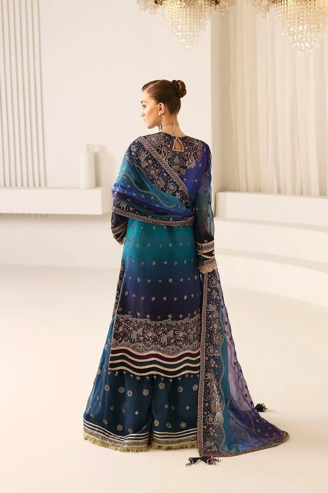 Alizeh | La Ruha Wedding Formals | AF-CH-2182-Oasis - Aqsa Fabrics