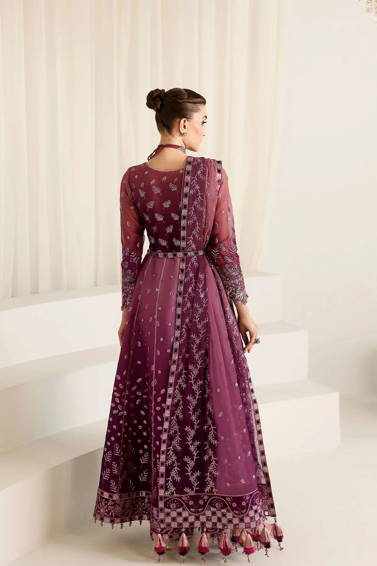 Alizeh | La Ruha Wedding Formals | AF-CH-2178-Opal - Aqsa Fabrics