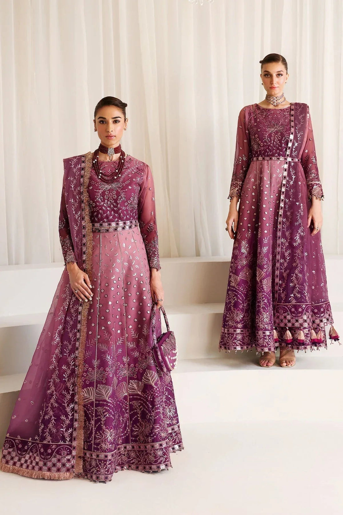Alizeh | La Ruha Wedding Formals | AF-CH-2178-Opal - Aqsa Fabrics