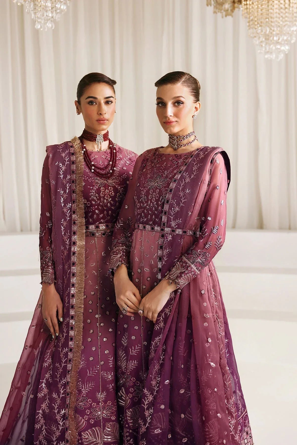 Alizeh | La Ruha Wedding Formals | AF-CH-2178-Opal - Aqsa Fabrics