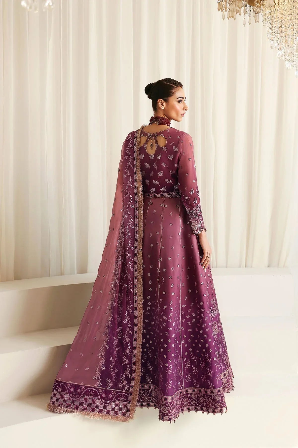 Alizeh | La Ruha Wedding Formals | AF-CH-2178-Opal - Aqsa Fabrics