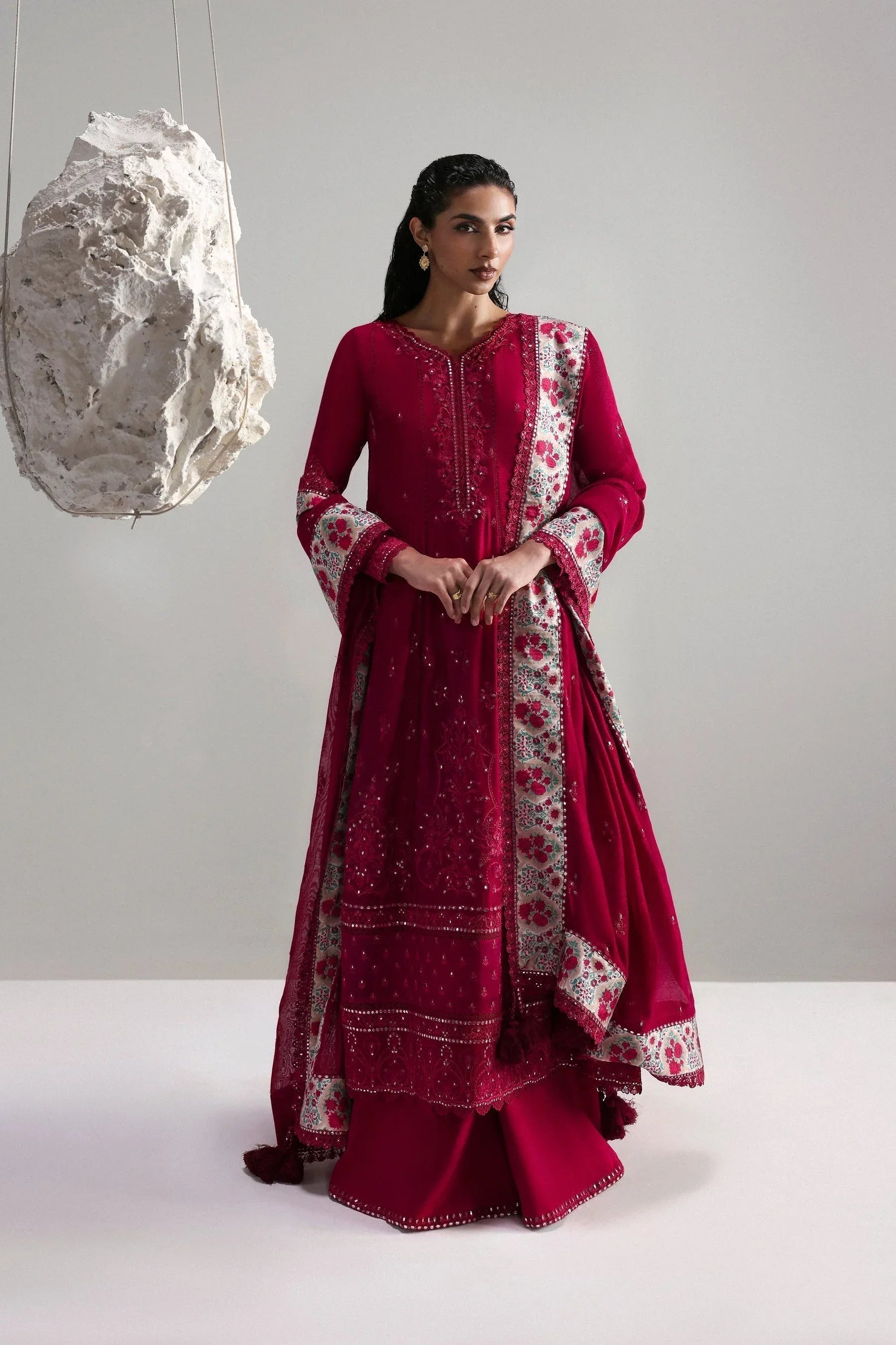 Afrozeh | Slate Ready to Wear | Roselith - Aqsa Fabrics