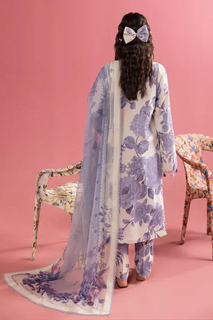 Alizeh | Sheen Lawn Prints 24 | Pearl Mist - Aqsa Fabrics