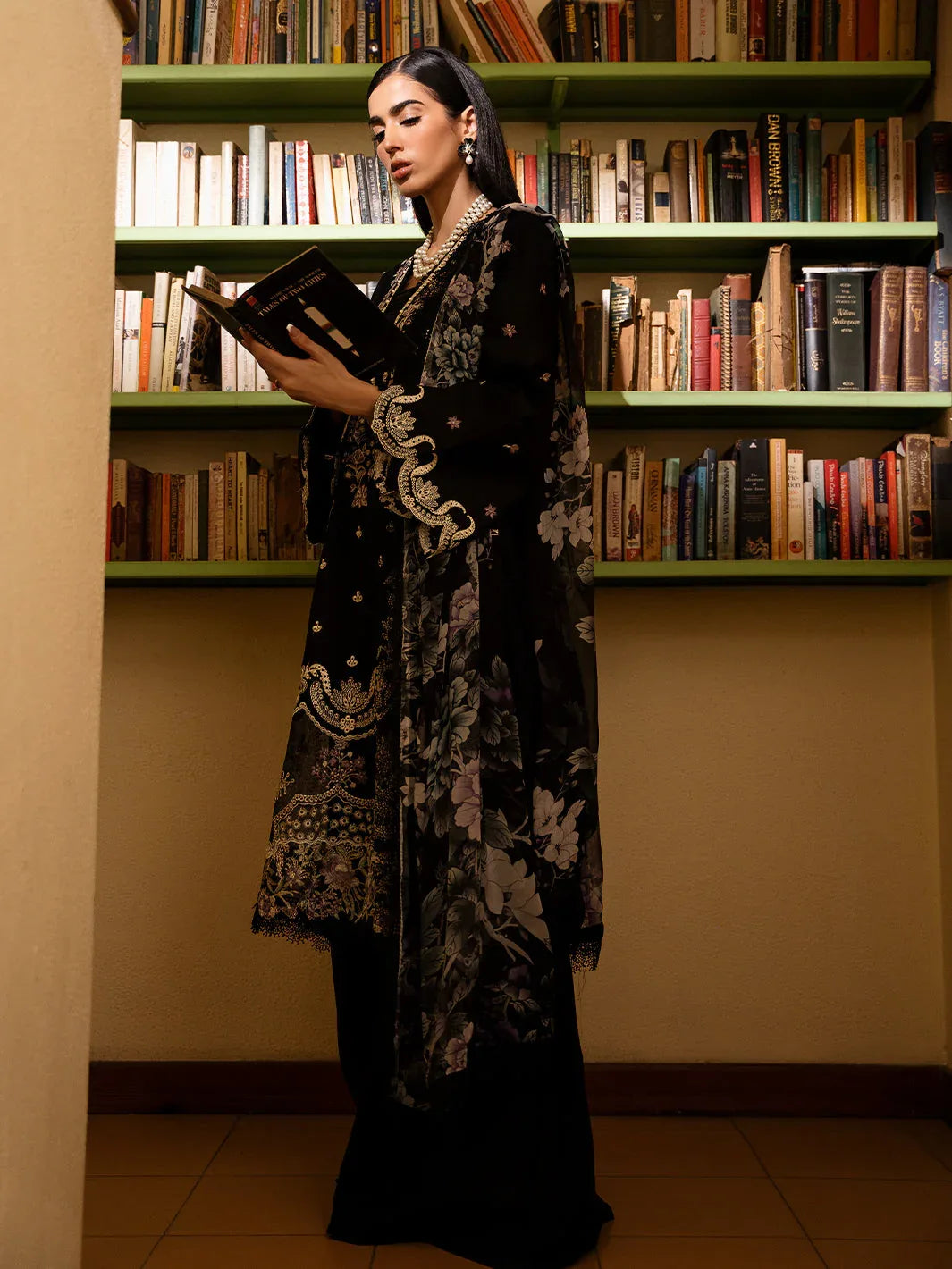 Izel | Dastak Luxury Lawn | QALAH - Aqsa Fabrics