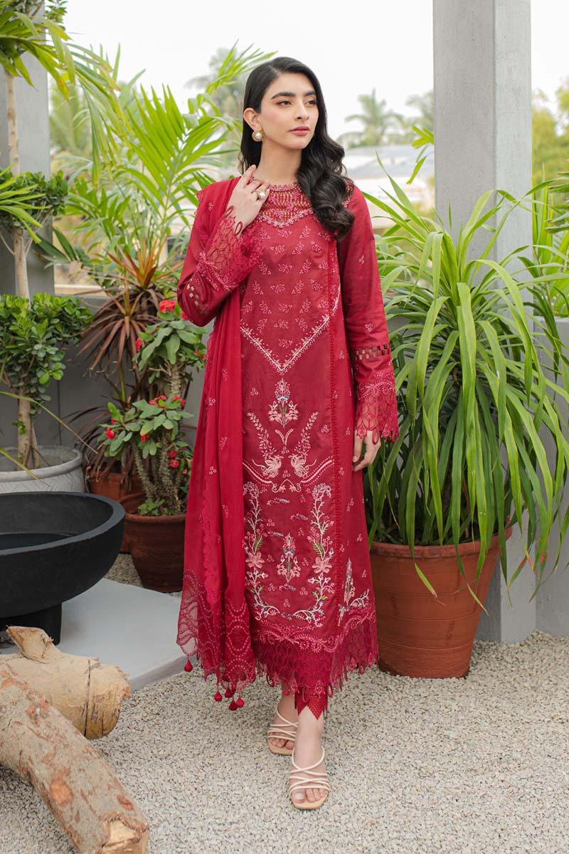 Qalamkar | Q Line Lawn Collection | JK-14 MANON - Aqsa Fabrics