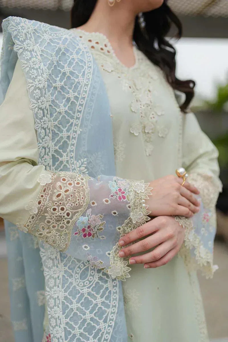 Qalamkar | Q Line Lawn Collection | JK-04 ASTER - Aqsa Fabrics
