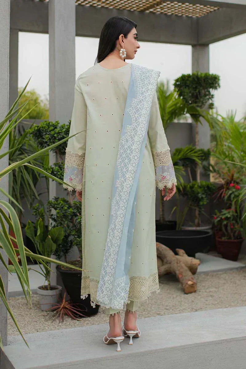 Qalamkar | Q Line Lawn Collection | JK-04 ASTER - Aqsa Fabrics