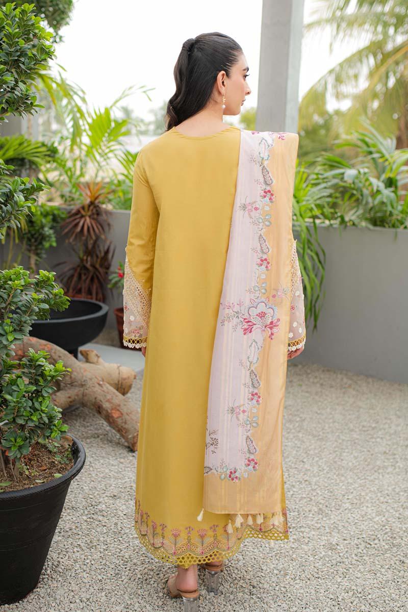 Qalamkar | Q Line Lawn Collection | JK-15 MIEL - Aqsa Fabrics
