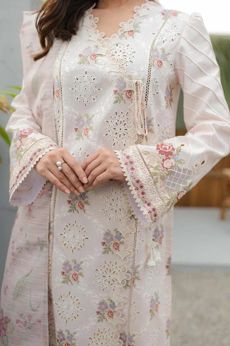 Qalamkar | Q Line Lawn Collection | JK-13 OPALINE - Aqsa Fabrics