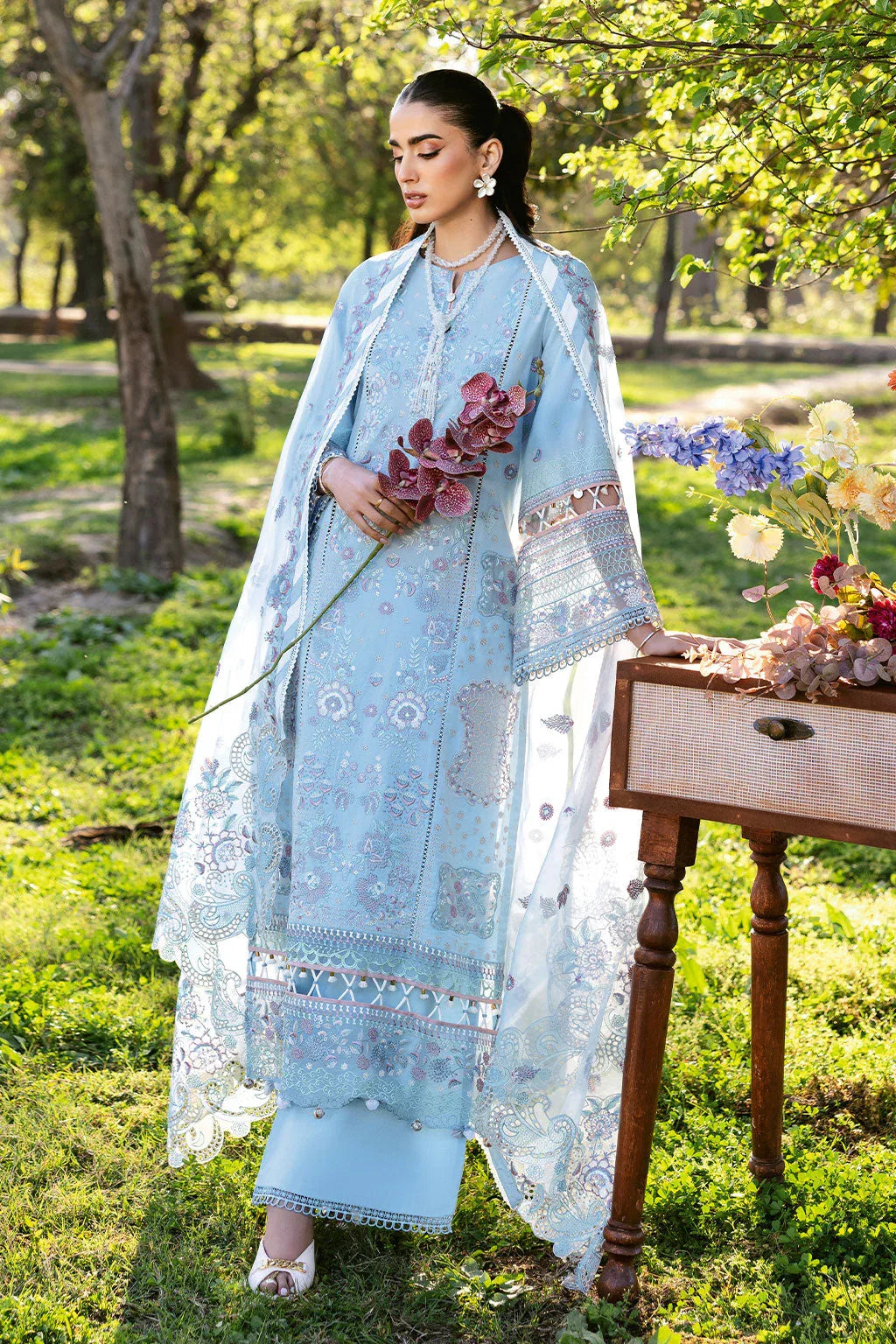 Ramsha | Riwayat Lawn Collection | Y-1306 - Aqsa Fabrics