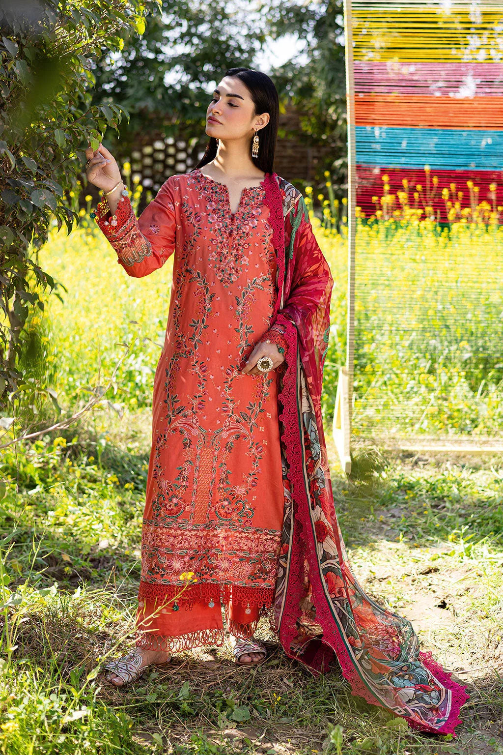 Ramsha | Riwayat Lawn Collection | Y-1205 - Aqsa Fabrics