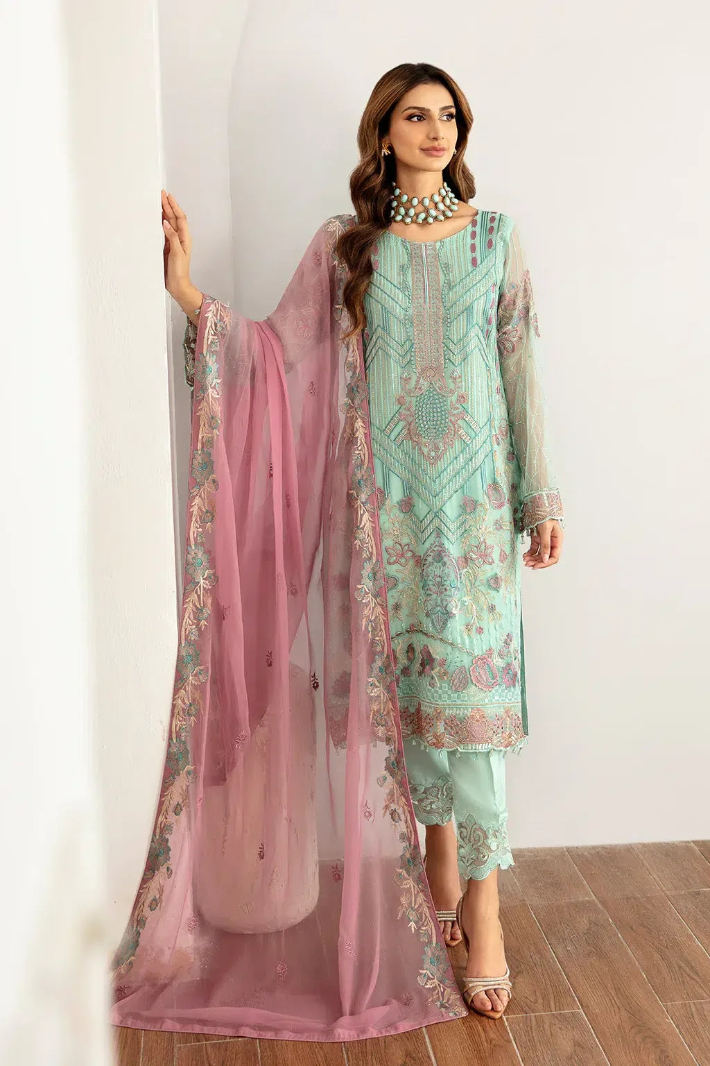 Ramsha | Rangoon Chiffon Collection | D-1107 - Aqsa Fabrics