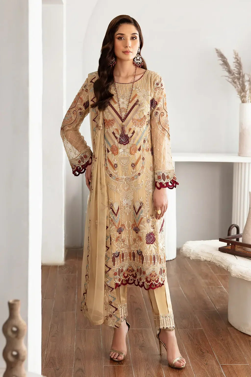 Ramsha | Rangoon Chiffon Collection | D-1108 - Aqsa Fabrics