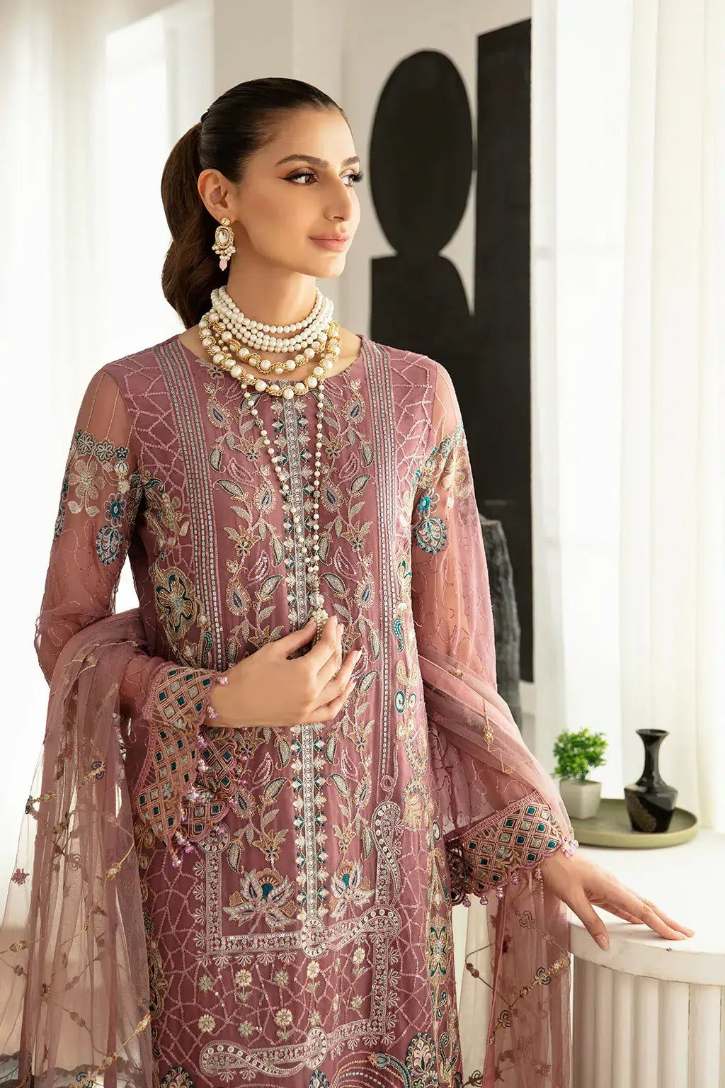 Ramsha | Rangoon Chiffon Collection | D-1102 - Aqsa Fabrics