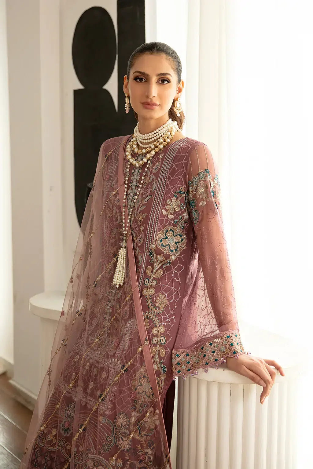 Ramsha | Rangoon Chiffon Collection | D-1102 - Aqsa Fabrics