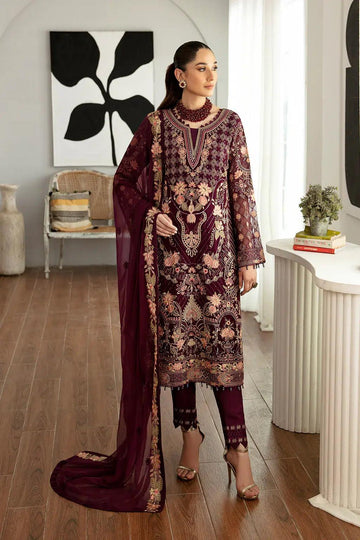 Ramsha | Rangoon Chiffon Collection | D-1104 - Aqsa Fabrics