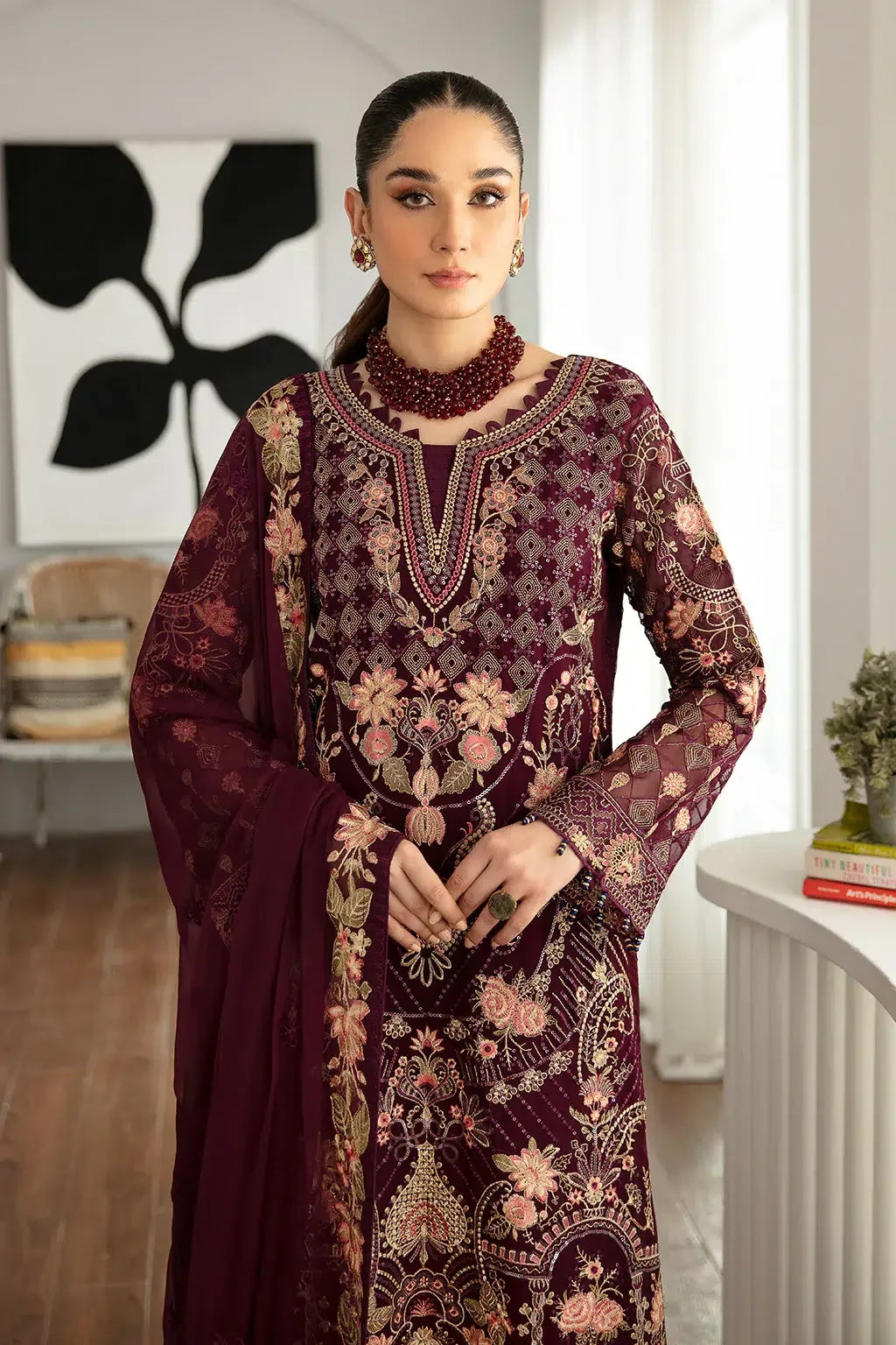 Ramsha | Rangoon Chiffon Collection | D-1104 - Aqsa Fabrics