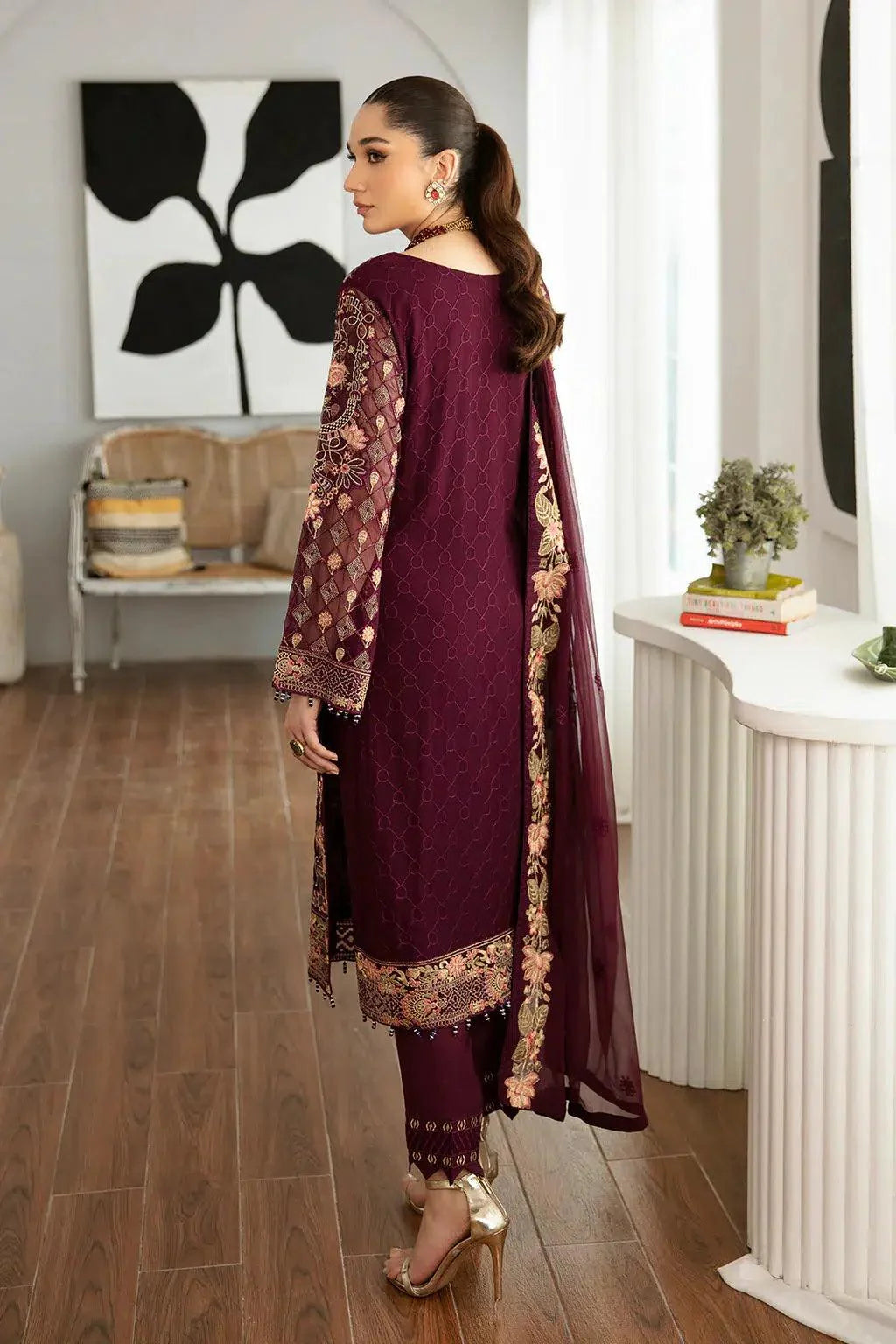 Ramsha | Rangoon Chiffon Collection | D-1104 - Aqsa Fabrics