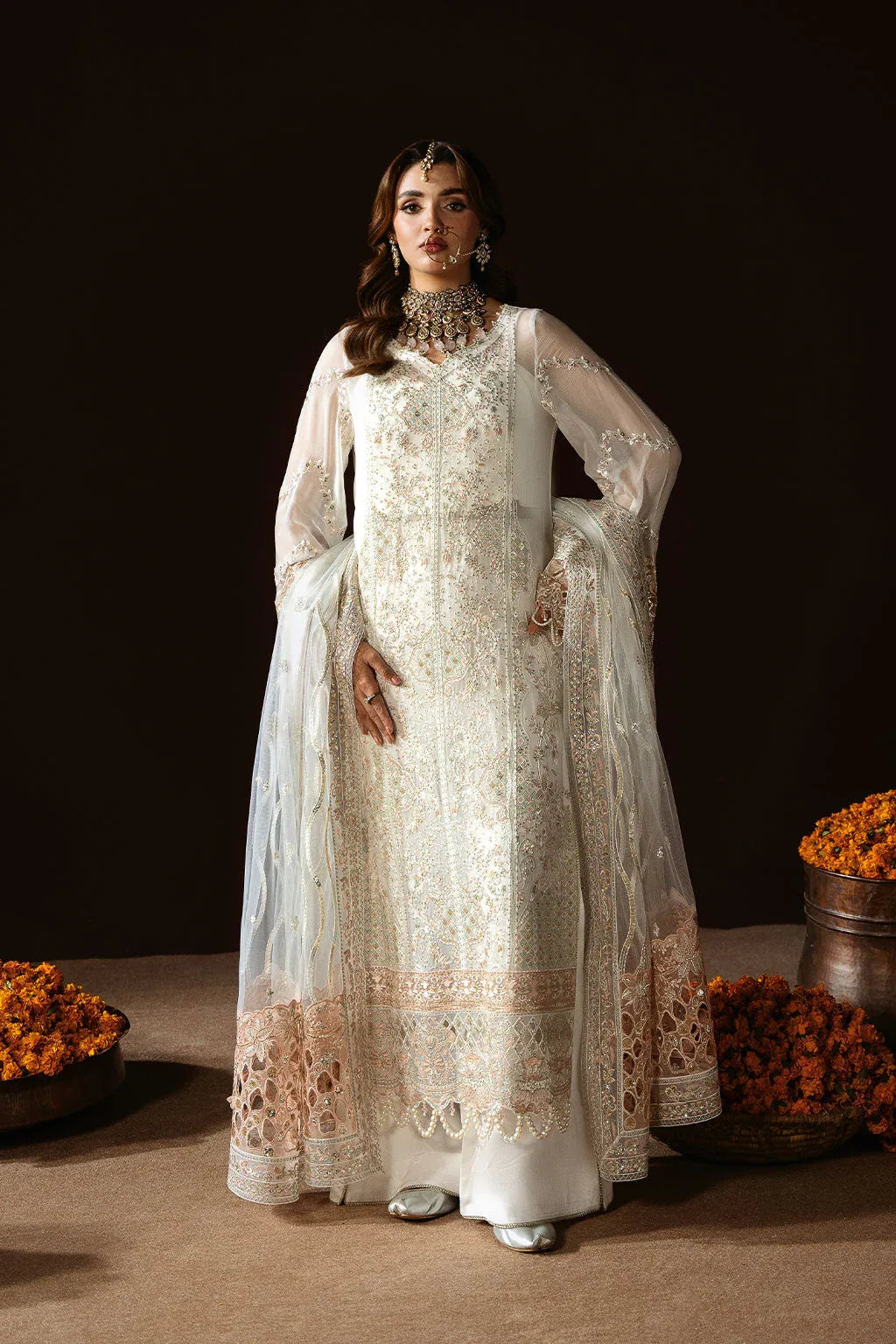 Ramsha | Dastak Luxury Chiffon Collection | Q-204 - Aqsa Fabrics