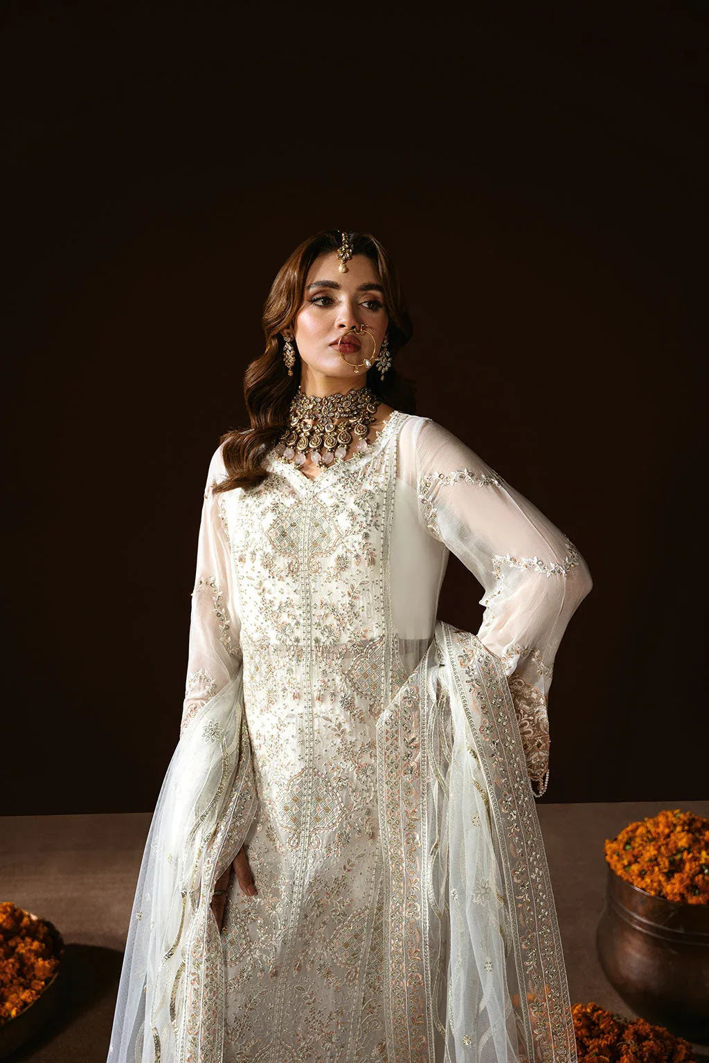 Ramsha | Dastak Luxury Chiffon Collection | Q-204 - Aqsa Fabrics
