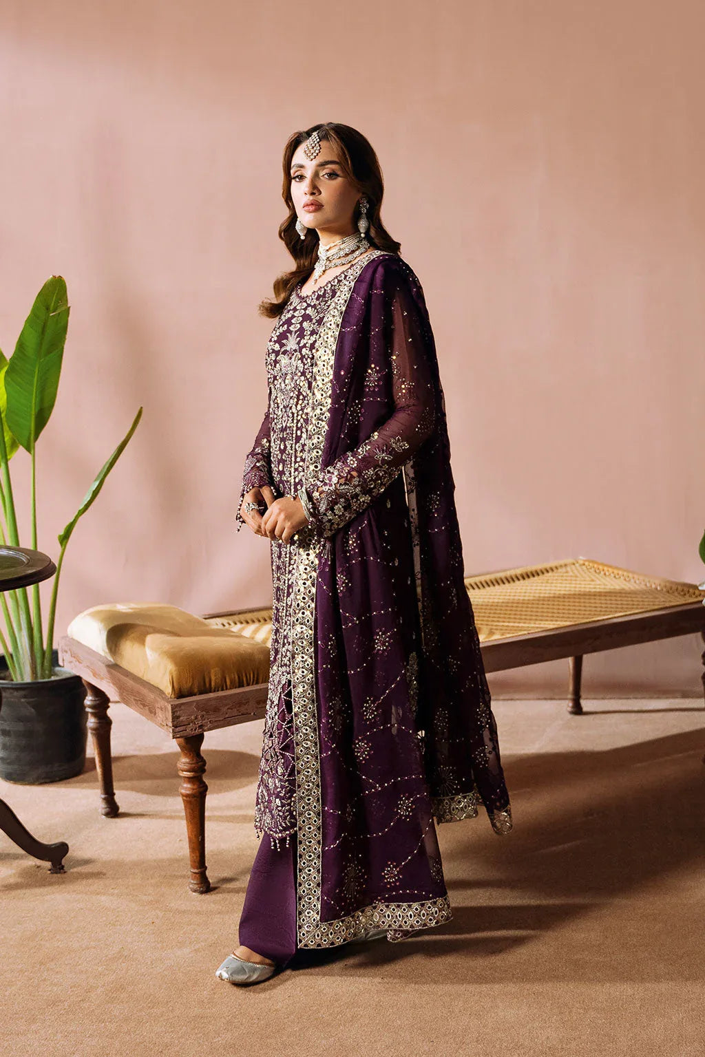 Ramsha | Dastak Luxury Chiffon Collection | Q-208 - Aqsa Fabrics