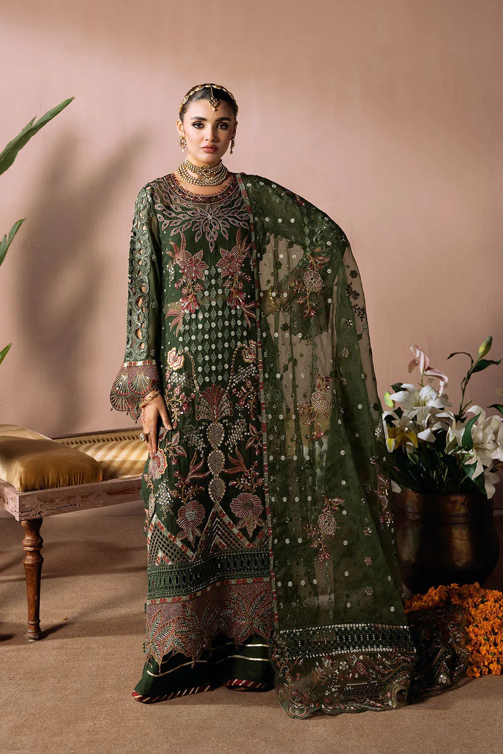 Ramsha | Dastak Luxury Chiffon Collection | Q-201 - Aqsa Fabrics