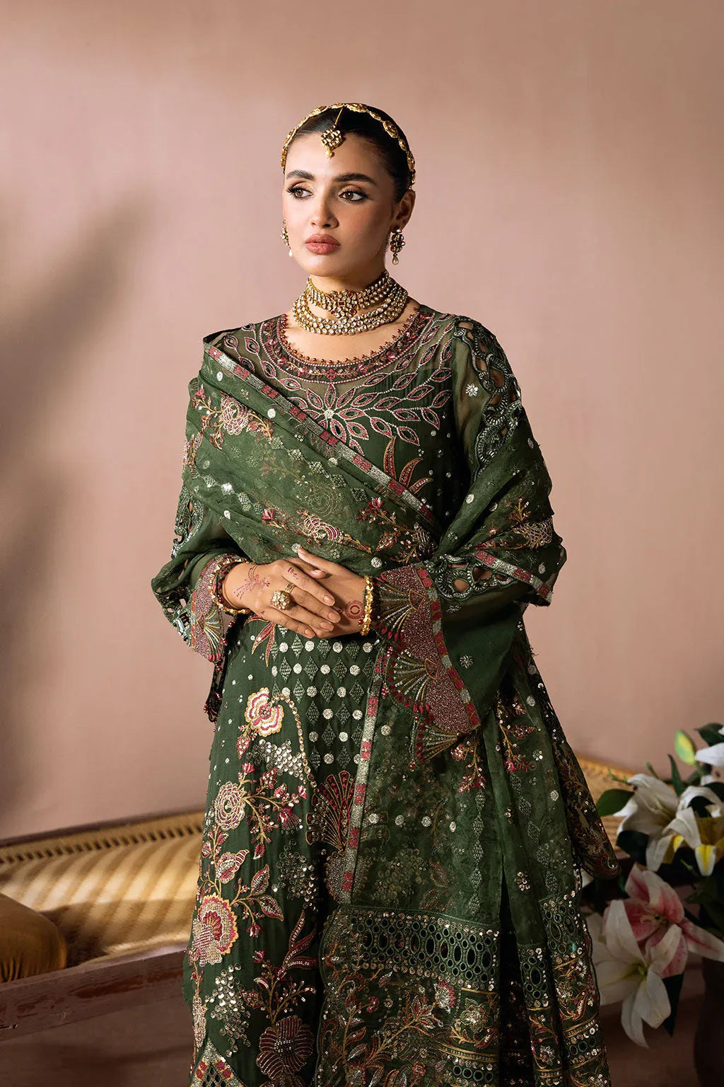 Ramsha | Dastak Luxury Chiffon Collection | Q-201 - Aqsa Fabrics