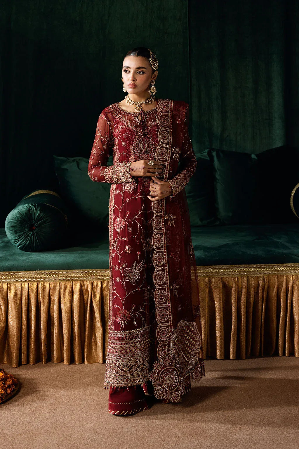 Ramsha | Dastak Luxury Chiffon Collection | Q-203 - Aqsa Fabrics