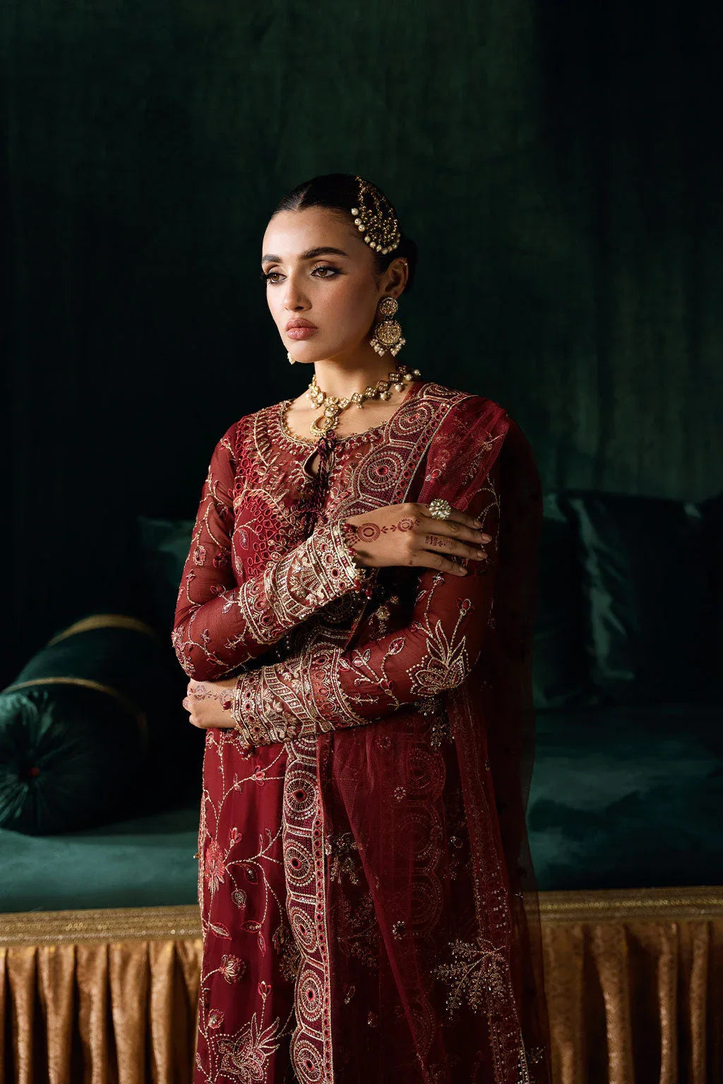 Ramsha | Dastak Luxury Chiffon Collection | Q-203 - Aqsa Fabrics