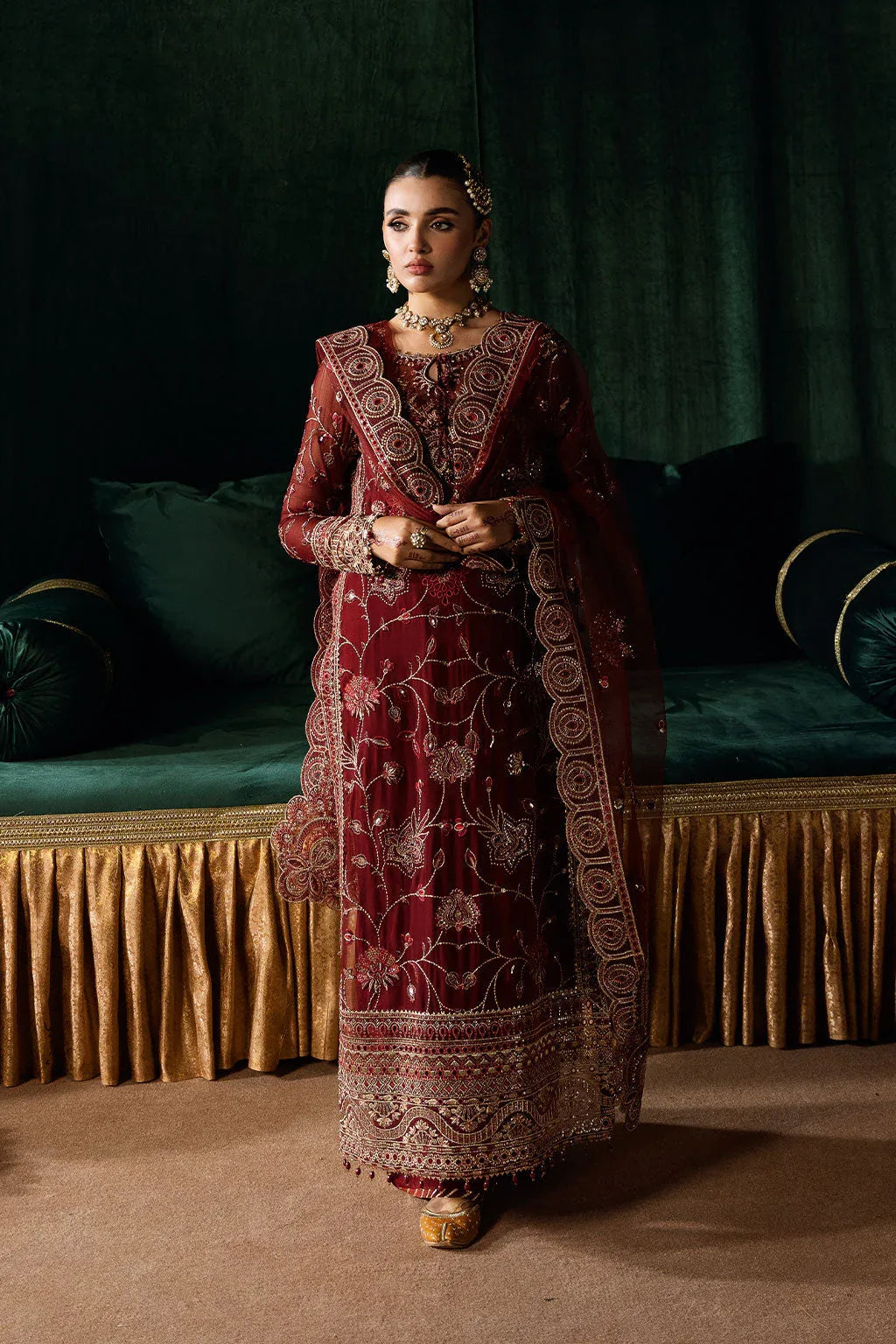 Ramsha | Dastak Luxury Chiffon Collection | Q-203 - Aqsa Fabrics