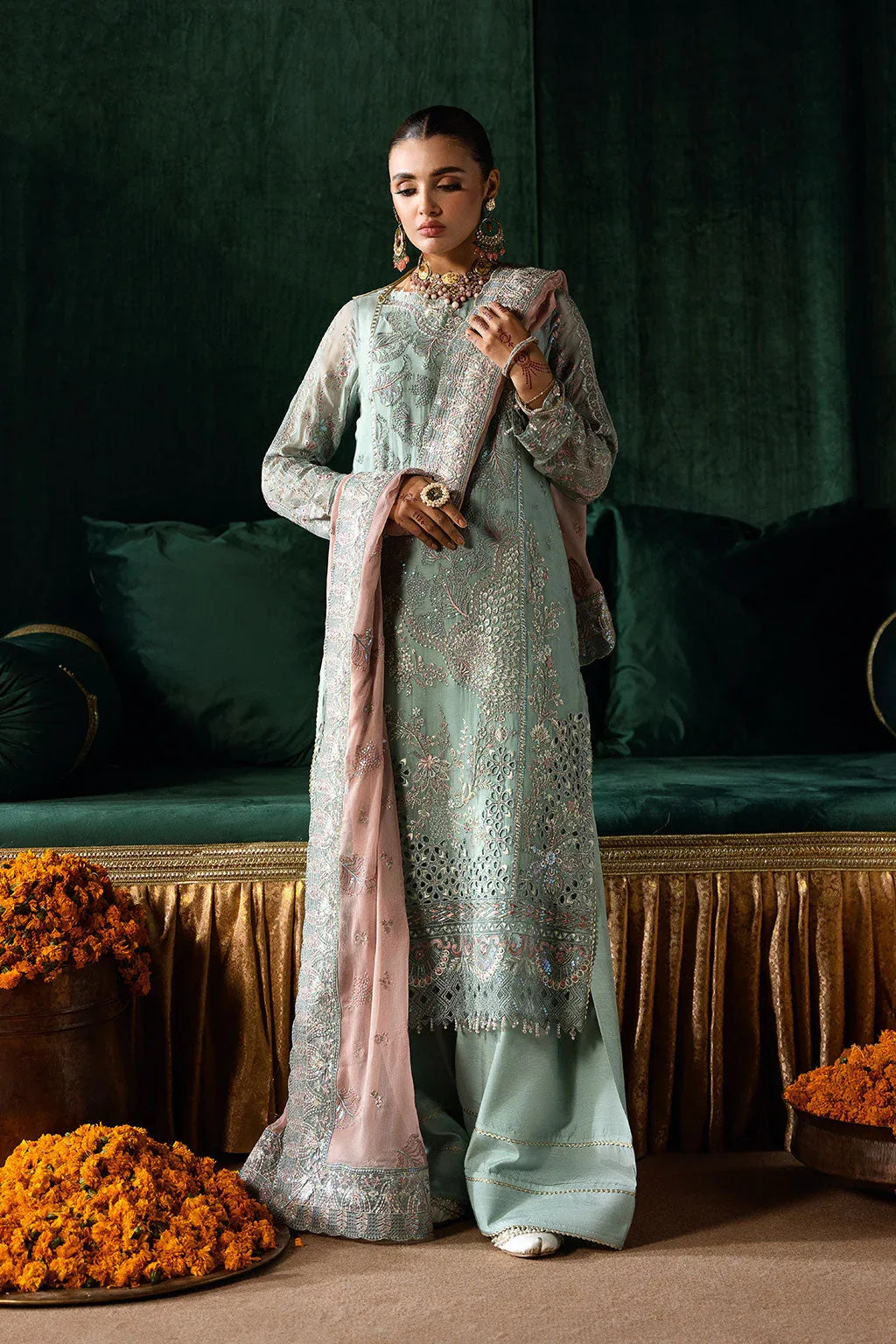 Ramsha | Dastak Luxury Chiffon Collection | Q-206 - Aqsa Fabrics