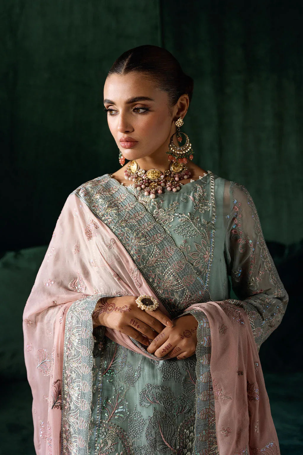 Ramsha | Dastak Luxury Chiffon Collection | Q-206 - Aqsa Fabrics