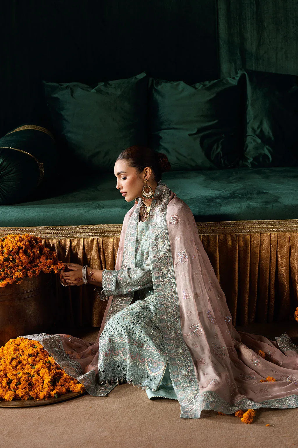 Ramsha | Dastak Luxury Chiffon Collection | Q-206 - Aqsa Fabrics
