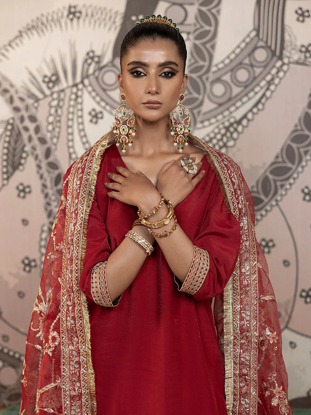 Hem Stitch | Raw Silk Edit 25 | Rose - Aqsa Fabrics