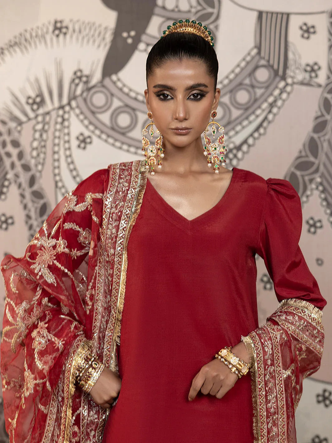 Hem Stitch | Raw Silk Edit 25 | Rose - Aqsa Fabrics