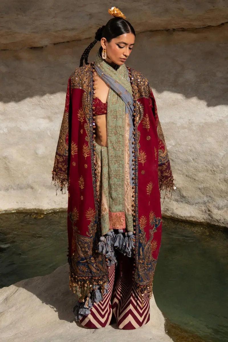 Sana Safinaz | Winter Luxury 23 | S231-003B-CP - Aqsa Fabrics