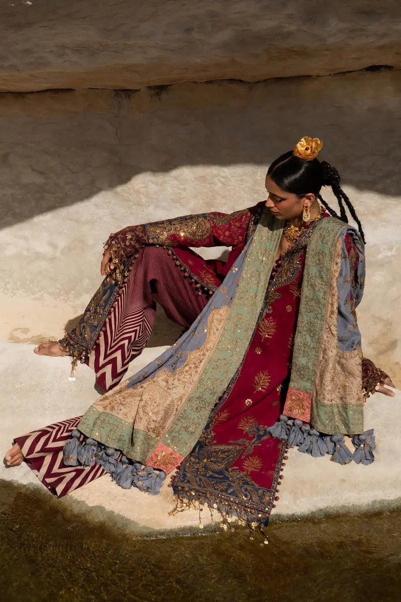 Sana Safinaz | Winter Luxury 23 | S231-003B-CP - Aqsa Fabrics