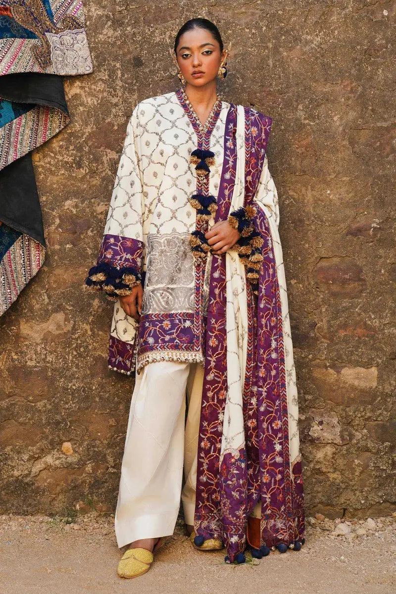 Sana Safinaz | Winter Luxury 23 | S231-005A-CP - Aqsa Fabrics