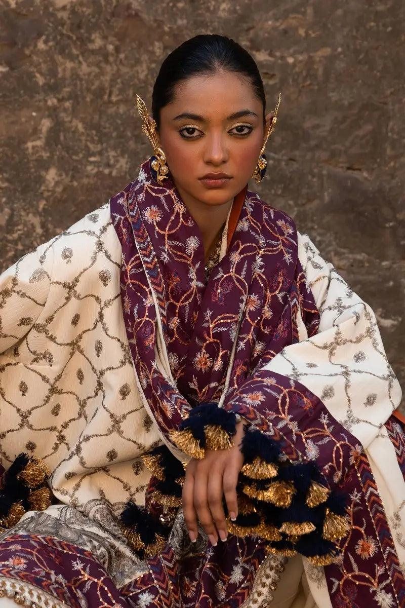 Sana Safinaz | Winter Luxury 23 | S231-005A-CP - Aqsa Fabrics